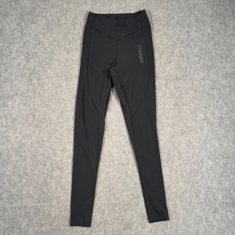 Gymshark Black Lustre Stretch High Waisted Cropped Leggings Women's Size XS‎